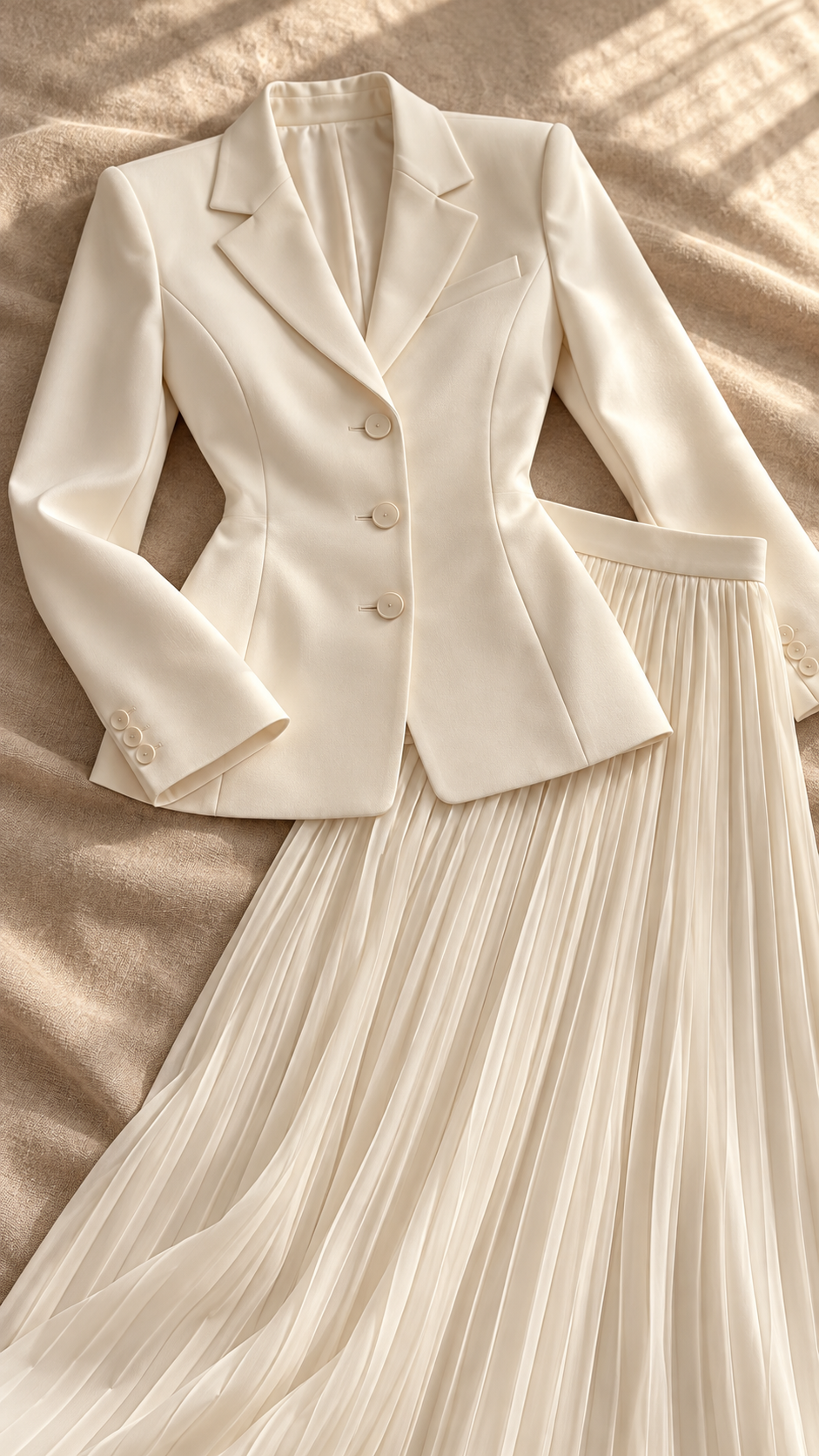 Aveline Tailored Blazer & Pleated Maxi Skirt Set