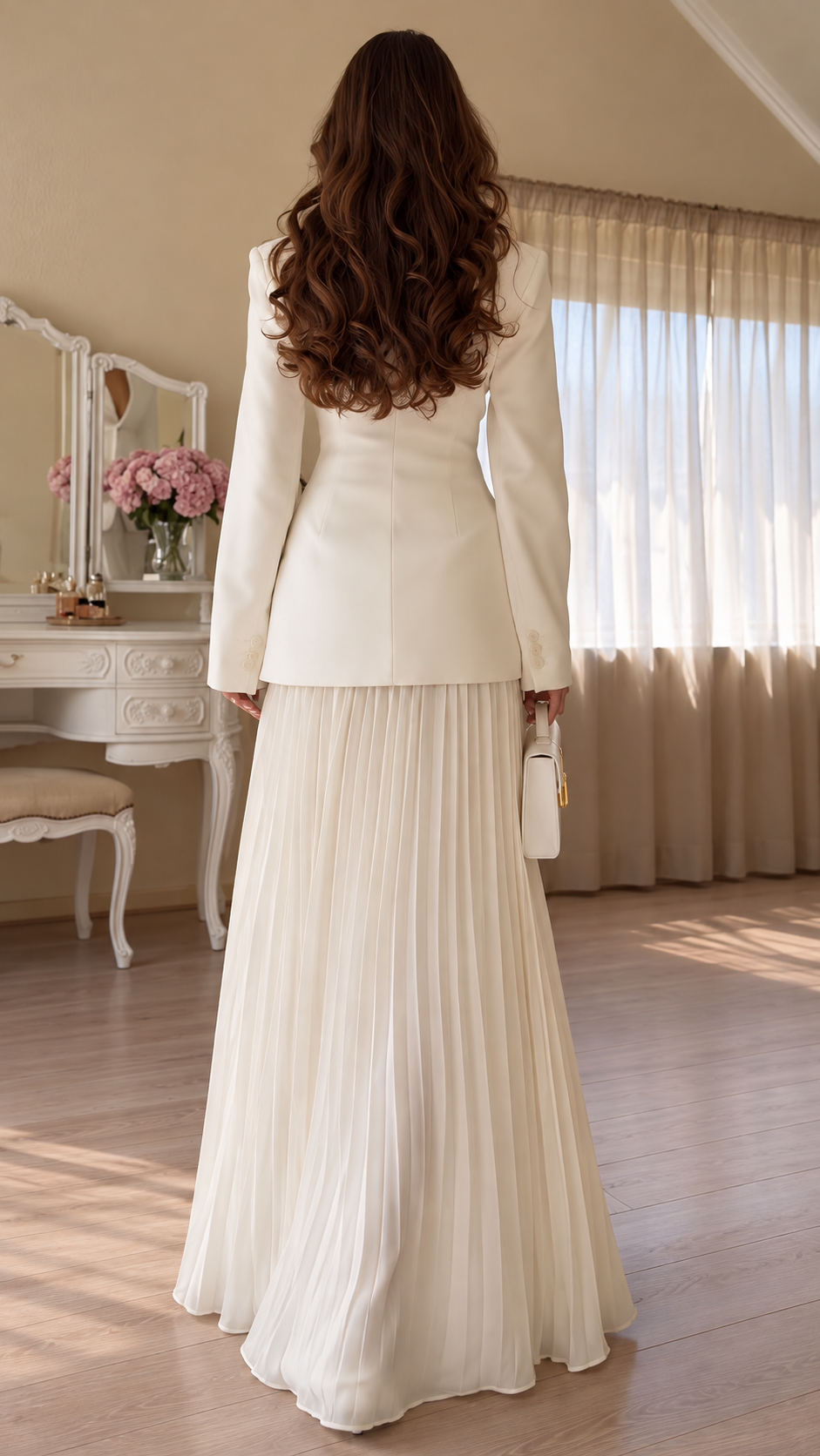 Aveline Tailored Blazer & Pleated Maxi Skirt Set